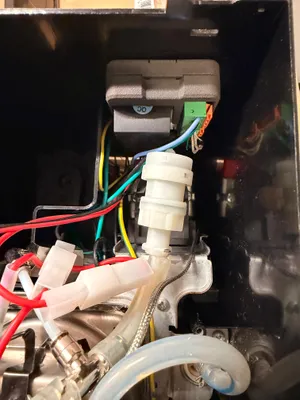 The PCB will be mounted on the wall behind the pump.