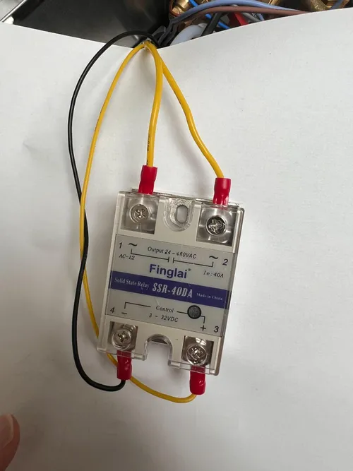SSR signal cable wired to the PCB SSR connector
